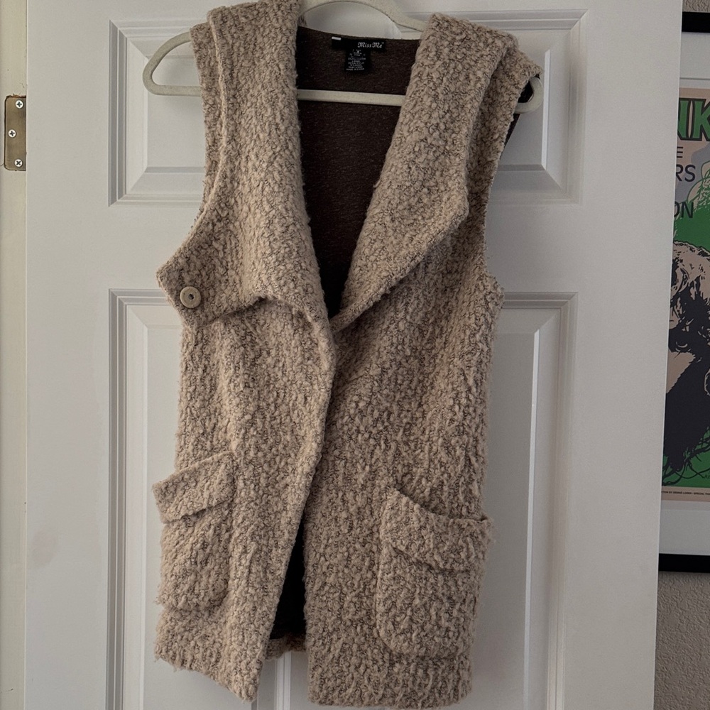 Miss Me tan sweater Vest